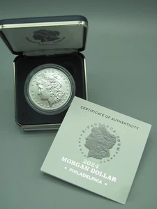 Dólar de plata Philadelphia Morgan 2024 con caja y certificado de autenticidad - Imagen 1 de 5