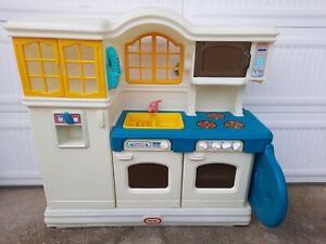 Vintage 1990s Little Tikes Tykes Country Kitchen Kids Child Size Large Play Set