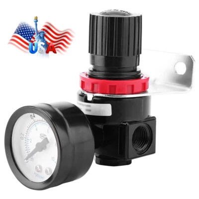 AIR IN LINE COMPRESSOR PRESSURE REGULATOR MINI SERIES, 1/4" NPT USA - Image 1 of 4