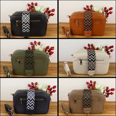 Bauchtasche Leder Damen Gold Schwarz, Umhängetasche Damen Leder, Crossbody Bag