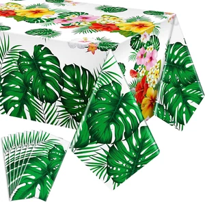 6 Pcs Hawaiian Tablecloths Tropical Luau Table Covers Summer Party Decoration Pa - Picture 1 of 7