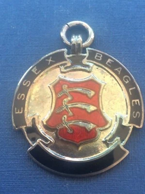 1959 Silver Medal Watch Fob Essex Beagles Athletic Club 100 Yds 1st W Jackson - Image 1 of 3