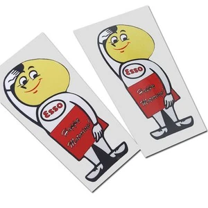 ESSO RETRO vintage oil motorcycle decals custom graphics stickers x 2 PCS - Picture 1 of 3