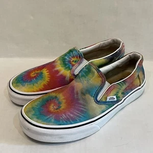 Vans Off The Wall Rainbow Tie Dye Classic Slip-On Shoes Sneakers Men 6 Women 7.5 - Picture 1 of 8