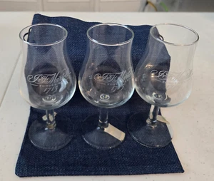 SET of 3 J&F MARTELL COGNAC TULIP SHAPED FOOTED TASTING GLASSES. RASTAL HOLLAND - Picture 1 of 4
