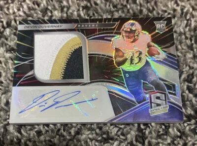 2020 Panini Spectra Devin Duvernay Rookie Auto 3 Color Patch 58/75 - Image 1 of 2