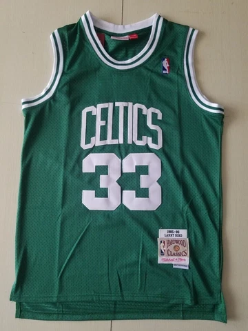 Celtics 33 Larry Bird Green Vintage 1985-86 Men Jersey Size S-XXL Cover