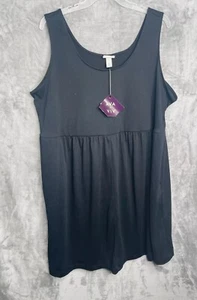 🆕Ava & Viv Women’s Plus Size Sundress Black Sleeveless Size 1X With Pockets - Picture 1 of 4