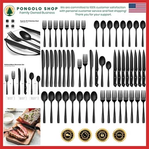 Premium Stainless Steel 48-Piece Cutlery Set with Steak Knives - Chic Design - Picture 1 of 9