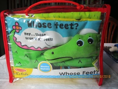 Childs Cloth Book Whose Feet? Melissa & Doug K's Kids Fabric Learning Toy - Image 1 of 4
