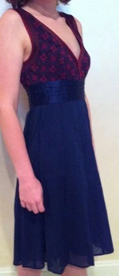 VESTIDO SIN MANGAS CATHERINE MALANDRINO ALGODÓN/SEDA ~ TALLA 6 Foto 1 de 4