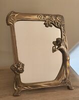 Art Nouveau Revival Vintage Brass Bronze ECHO Toilet Mirror