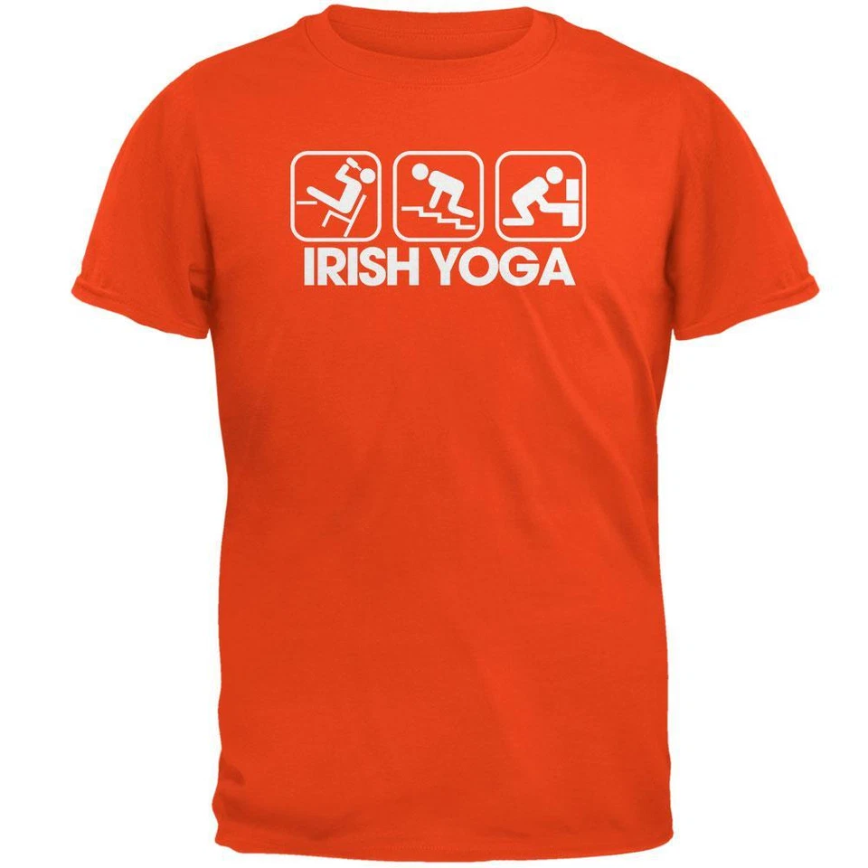 Día de San Patricio - Camiseta Irlandesa Yoga Naranja Adulto Foto 1 de 1