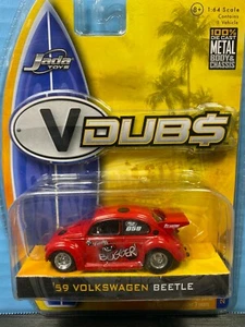 1/64 JADA V DUBS 1959 VOLKSWAGEN BEETLE LADY BUGGER RED - Picture 1 of 2
