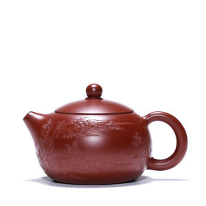 230ml Dahongpao Clay Real Yixing Zisha Handmade Tea Pot Marked Mountain Carved
