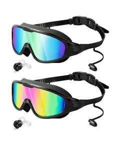 Rantizon Swim Goggles 2 Pack, Wide View Anti Fog&UV Swimming Goggles for Audl... - Picture 1 of 7