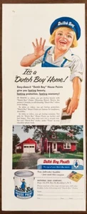 1956 Dutch Boy House Paint PRINT AD It's a Dutch Boy Home - Picture 1 of 1