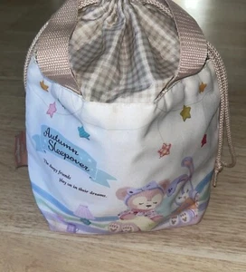 Duffy and Friends Autumn Sleepover Tokyo DisneySea Drawstring Pouch Bag Souvenir - Picture 1 of 23
