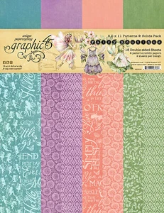Graphic45 FAIRY BOUTIQUE 8.5 x 11 PAPER PACK scrapbooking (16) SHEETS - Picture 1 of 10