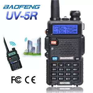 Baofeng UV-5R VHF UHF Dual-Band Ham 5W Portable Two-way Radio Walkie Talkie - Picture 1 of 10