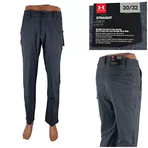 Under Armour Mens 30 X 32 Golf Pants Loose Straight Fit Match Play Gray NWT $85 - Picture 1 of 12