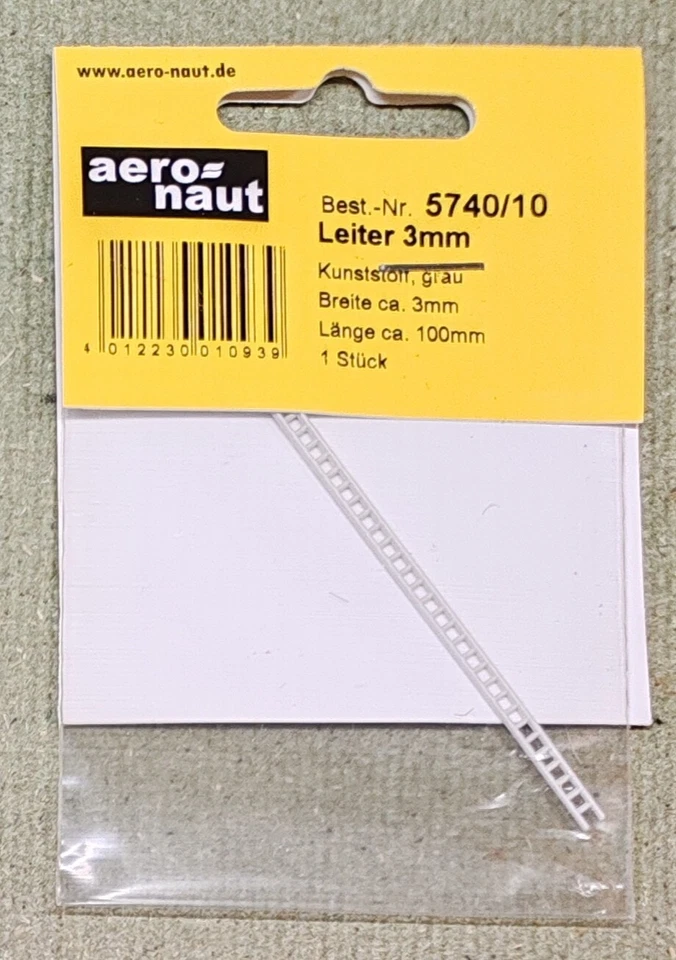 Aeronaut Leiter 3mm / 5740-10 / grau / Länge 10cm / NEU - Bild 1 von 1