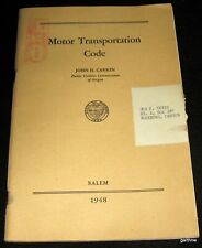 OREGON 1948 MOTOR TRANSPORTATION CODE BOOK * GUIDE FOR TRUCKERS & HAULERS
