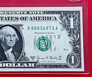 1969D $1 DOLLAR BILL ( NEW YORK B ) BLOCK B-A ,UNCIRCULATED - Picture 1 of 3