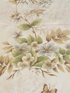 Vintage 4 Piece Full Size Sheet Set Springmaid Grace Kelly Blue Floral Butterfly - Picture 1 of 6