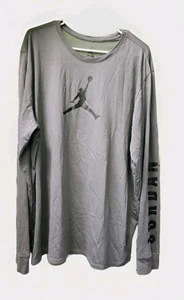 Camisa Jordan Dri Fit Jumpman Logo Delantera/Trasera Mangas Largas Talla XXL - Imagen 1 de 5