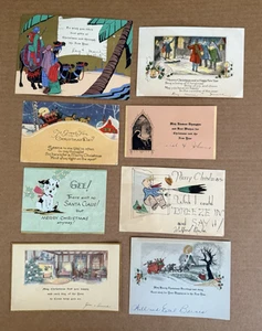 Vintage Weihnachten 30er Jahre Postkarten Karten gebraucht Schrift Riss - Bild 1 von 7