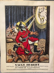 Saint Hubert, patron des chasseurs et des forestiers , Jean Chièze, 1940. - Picture 1 of 1
