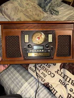 Victrola VTA-600B-ESP 8-in-1 Nostalgic Record Player with Turntable - Espresso - Image 1 of 4