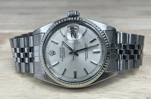 ROLEX DATEJUST JUBILEE BRACELET SILVER DIAL FLUTED BEZEL 36MM REF. 1601 - Picture 1 of 8