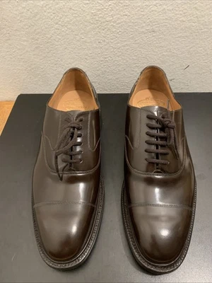 CHURCH'S Marrón Charol Oxford Puntera Brogue Zapatos de Vestir 7 G Reino Unido 8 EE. UU. Leer Foto 1 de 4