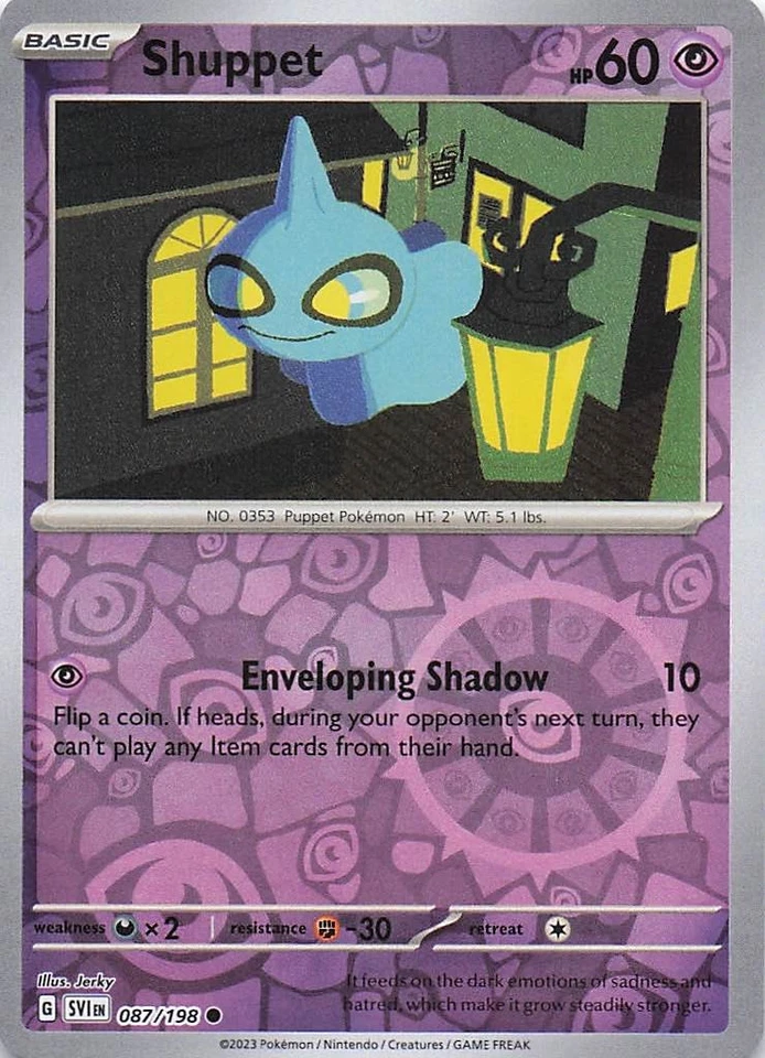 Shuppet Common Reverse Holo SV01: Scarlet & Violet Base Set 087/198 NM - Image 1 of 2