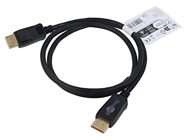74760 Cable DisplayPort connector, PVC on both ends, L: 1m black Goobay - Image 1 of 1