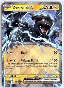 2025 Pokemon SV Black Bolt - BLK EN Zekrom ex Double Rare Holo Stars #034/086 - Picture 1 of 10