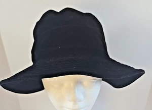 Vintage Velvet Hat Black Custom Made Rex Beverly Hills 50s 60s Fancy - Picture 1 of 7