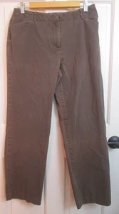 J Jill Brown Washed Chino Pants Womens Size 8 30x28 Pockets Stretch 100-34924 - Picture 1 of 7