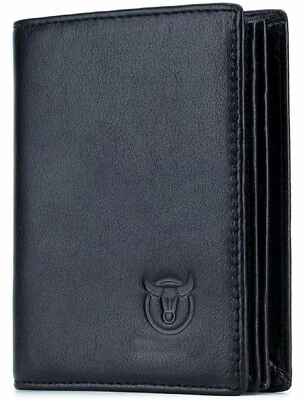 BRAND NEW AUTHENTIC BLACK RFID BLOCKING LEATHER MEN'S WALLET - Image 1 of 4
