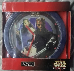 Star Wars Episode 1 3D Wall Clock Boxed Jedi/Sith - Factory Sealed Box - Picture 1 of 2