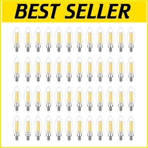 Dimmable Warm White E12 Candelabra LEDs, 48-Pack, Smooth Dimming Technology - Picture 1 of 8