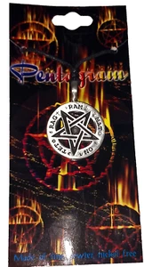 Inverted Pentagram Pendant Pewter Occult Jewellery Black Adjustable Cord SALE - Picture 1 of 5
