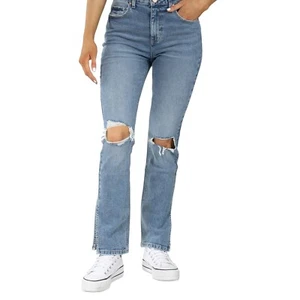 Indigo Rein Juniors' Ripped Slit-Hem Distressed Jeans Size 3 25x31 B4HP - Picture 1 of 3