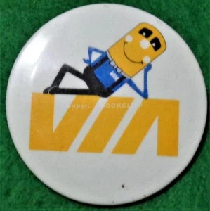 CANADIAN RAILWAYS - CPR - VIA RAIL BUTTON / Pin Mint - Picture 1 of 4