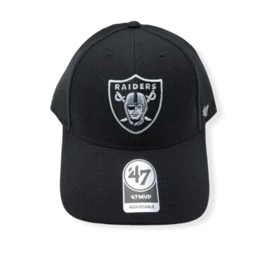 '47 Las Vegas Raiders MVP Black Adjustable Strap Hat Dad Cap - Image 1 of 4