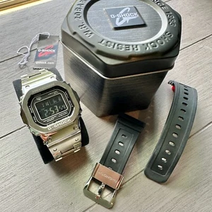 CASIO G-SHOCK GMW-B5000-1 Men's Watch With Stainless Steel Band - Picture 1 of 8