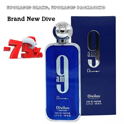 9 am Dive унисекс обновленная новая упаковка Diviloo 3,4 унц парфюмерная вода одеколон духи - Изображение 1 из 4