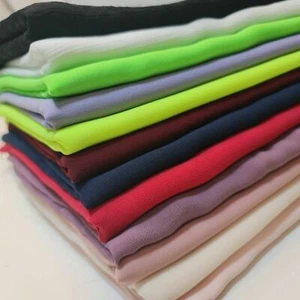 Plain Chiffon Crepe Sheer Fabric Soft Dress Décor Drape Material By Metre 58" - Picture 1 of 63